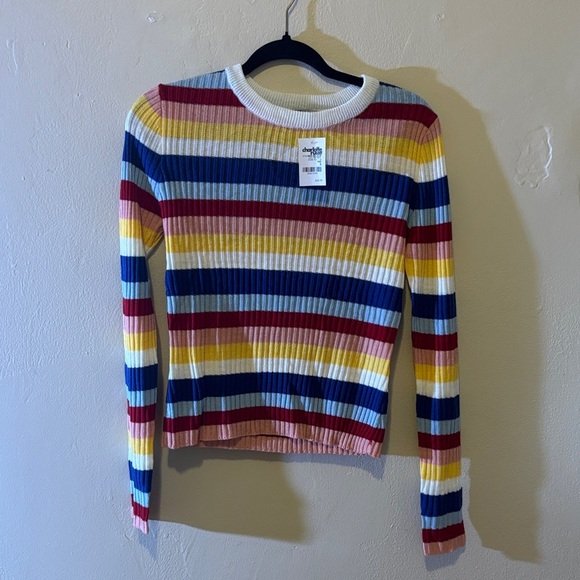 Charlotte Russe Jackets & Blazers - Charlotte Russe Multicolor Striped Sweater